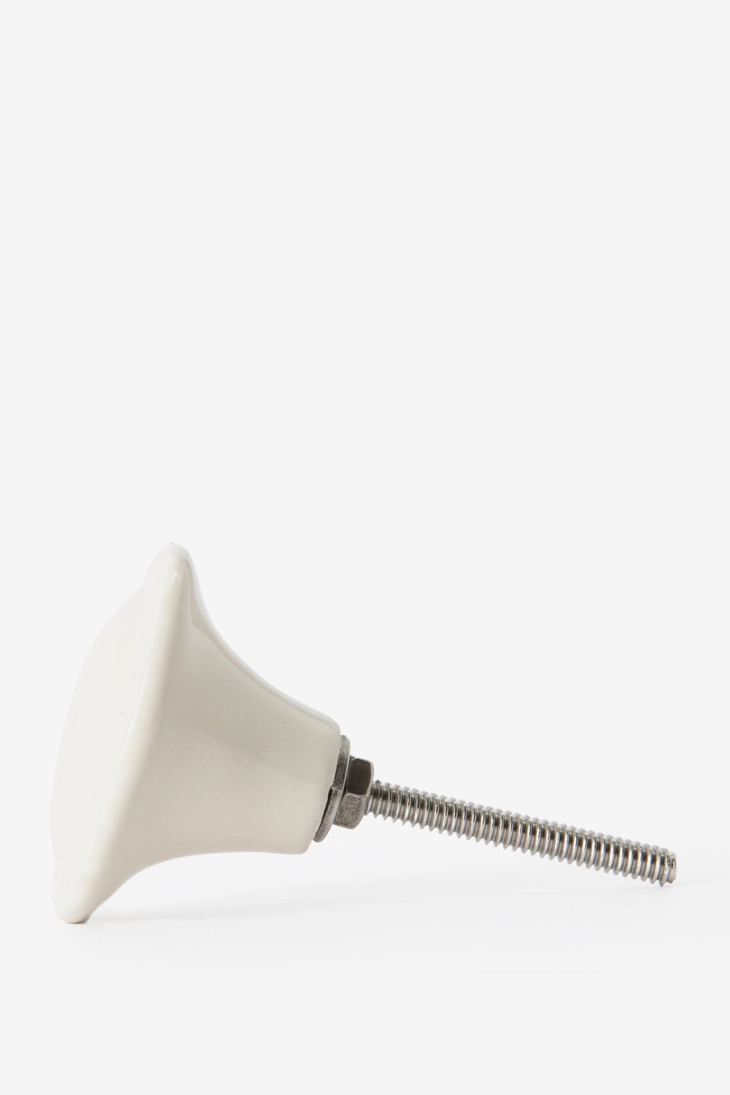 Ovaler Keramik-Knauf - beige