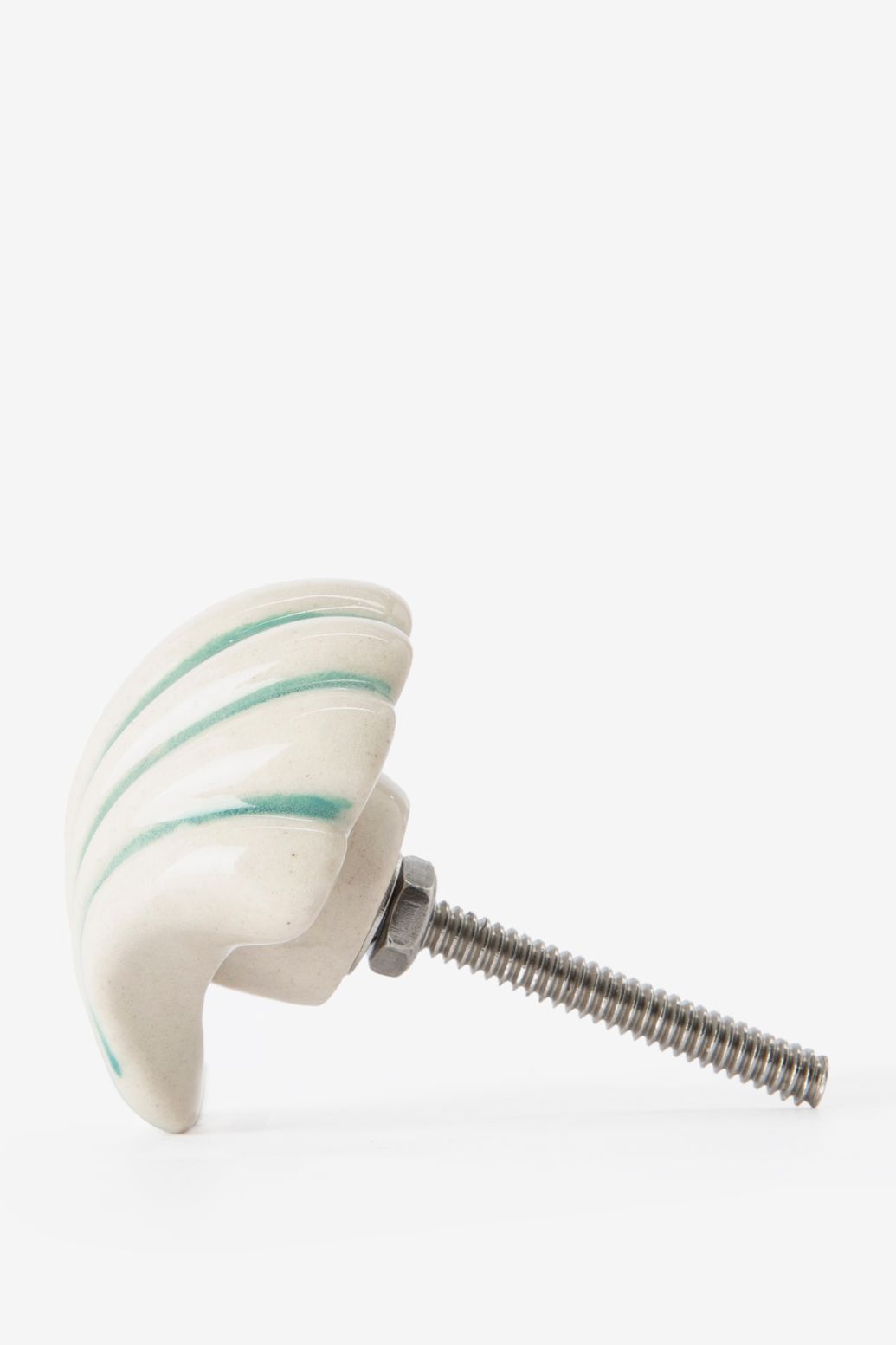 Bouton de porte coquillage - blanc