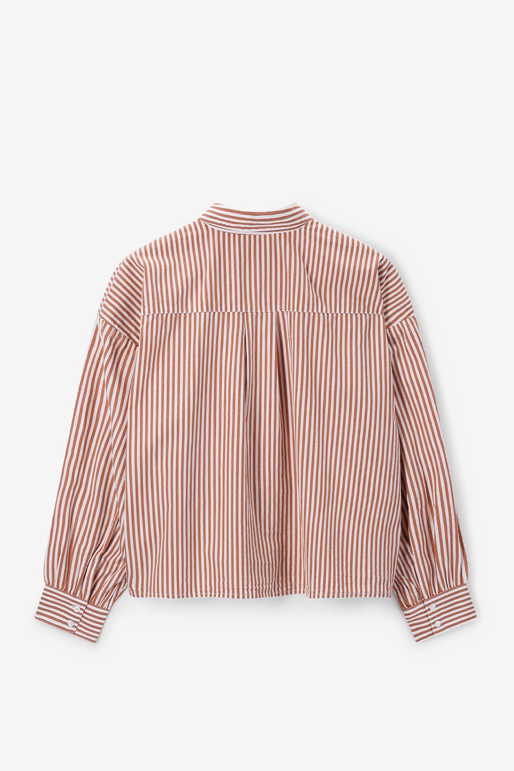 Blouse rayée - marron clair