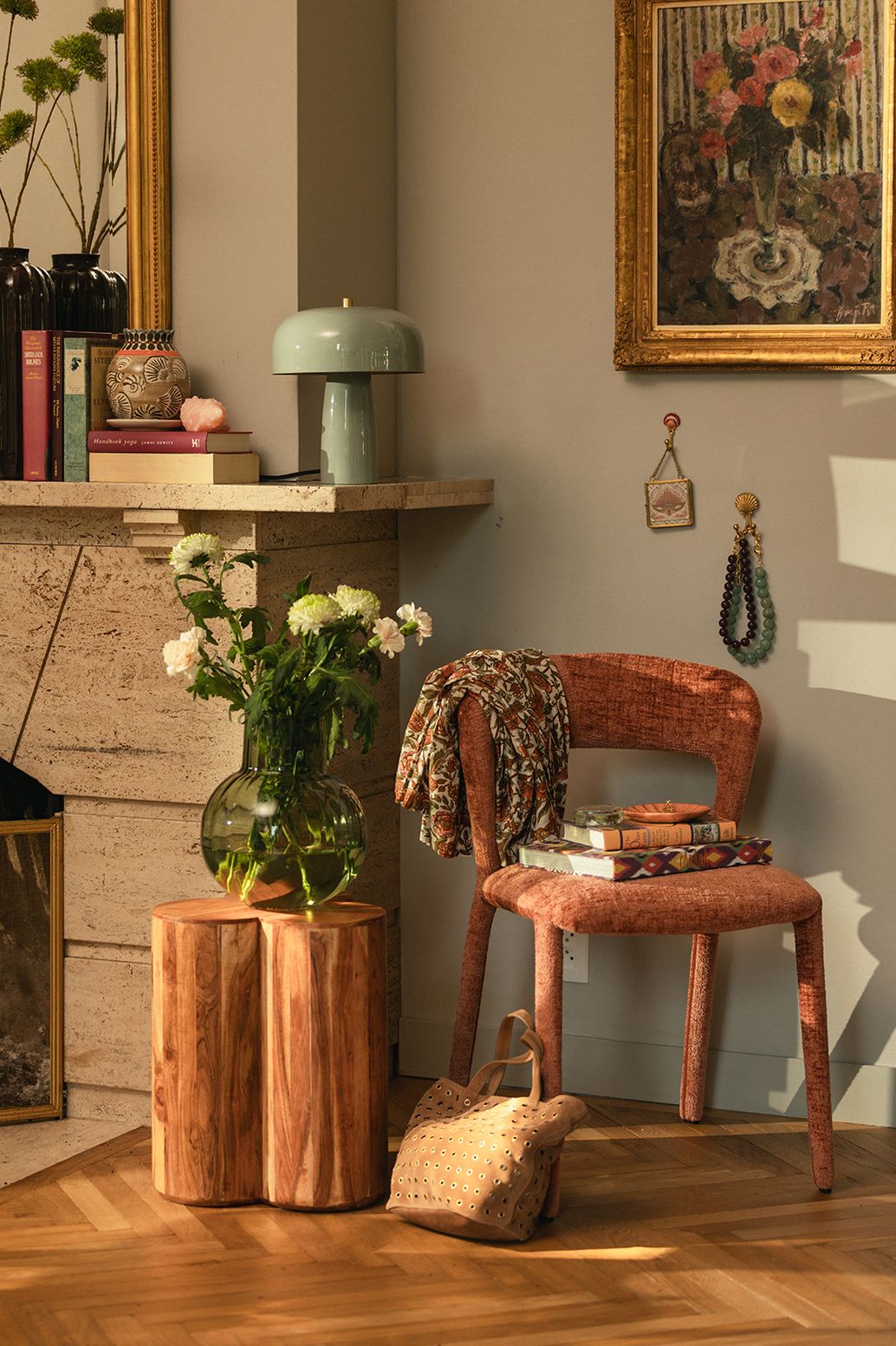 Patère double crochet avec coquillage - doré