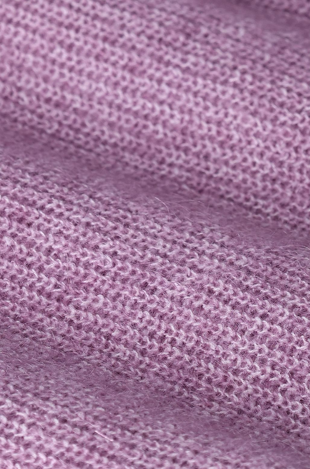 Strickweste mit Rüschen - flieder