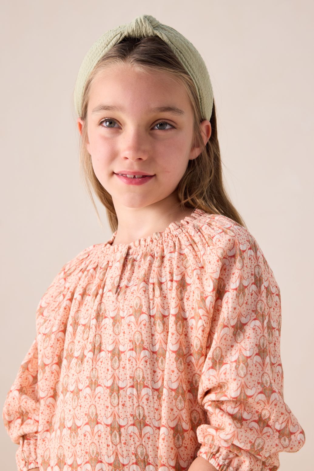Blouse avec imprimé - orange clair
