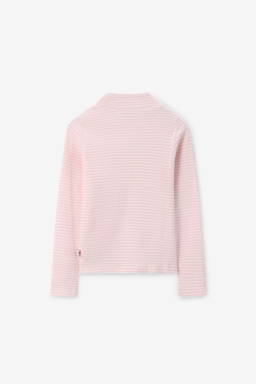 Gestreiftes Langarmshirt - rosa