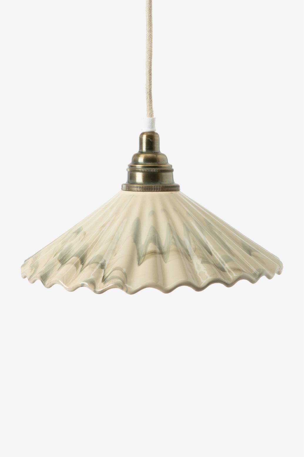 Hängeleuchte mit gewelltem Rand - grün