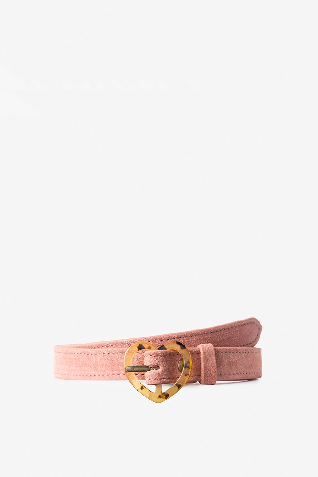 Gürtel mit herzförmiger Schnalle - rosa