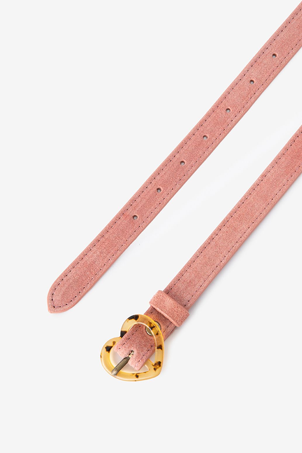 Ceinture avec boucle en forme de cœur - rose