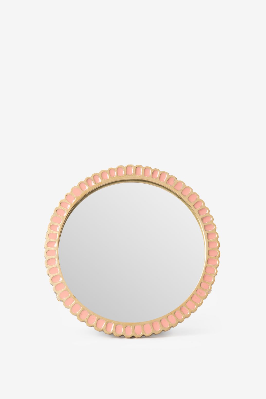 Roze scalloped spiegel