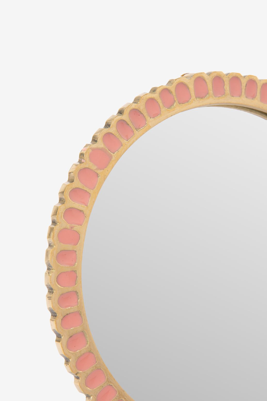 Roze scalloped spiegel