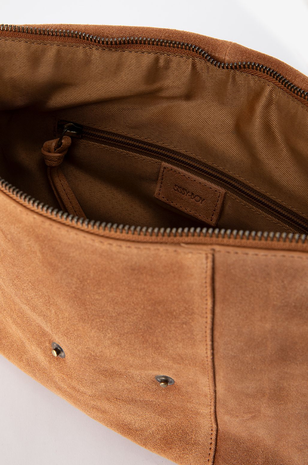 Lichtbruine crossbody tas