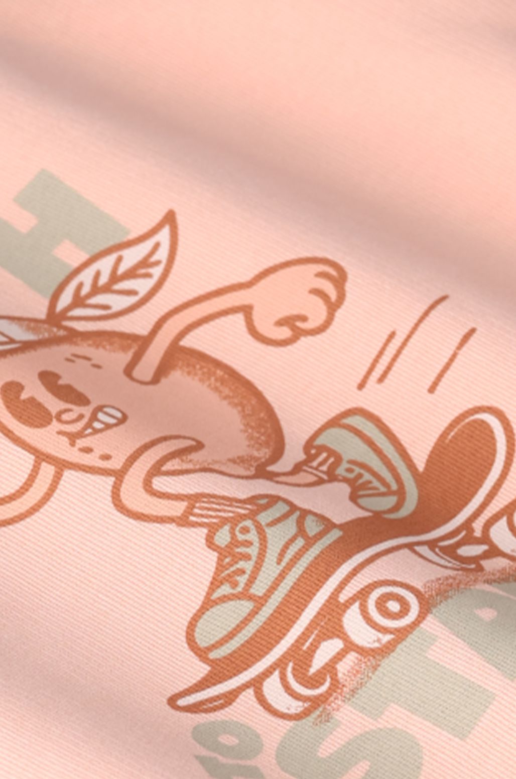 Sweat avec imprimé - orange clair