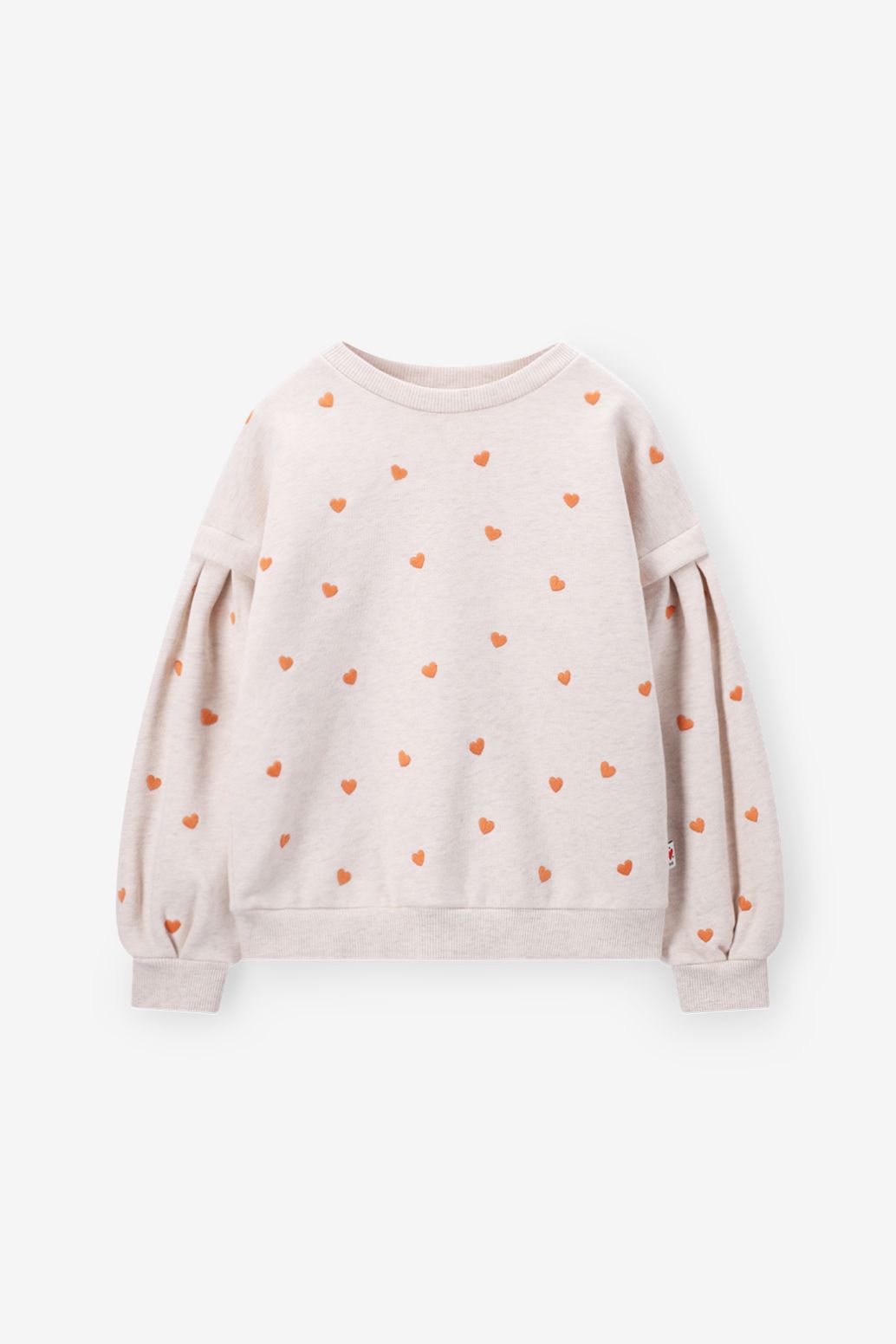 Beige sweater met hartjes