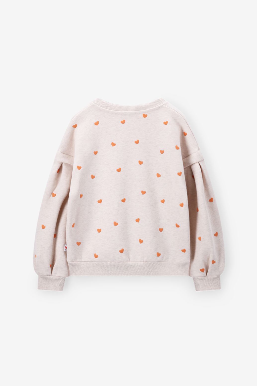 Beige sweater met hartjes