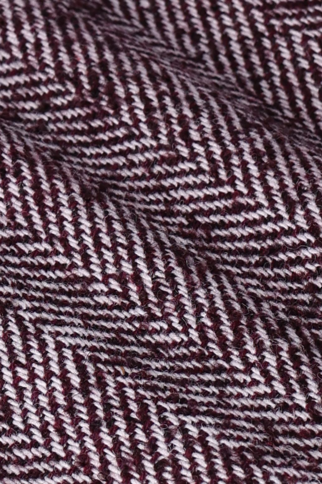 Mantel mit Fischgrätenmuster - dunkelrot