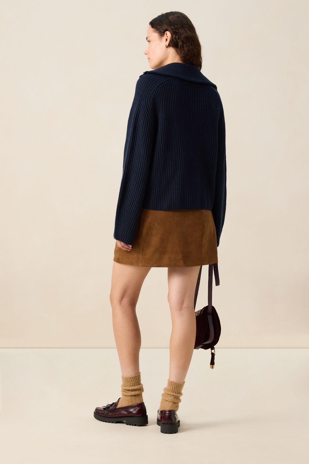 Pull avec boutons - bleu foncé