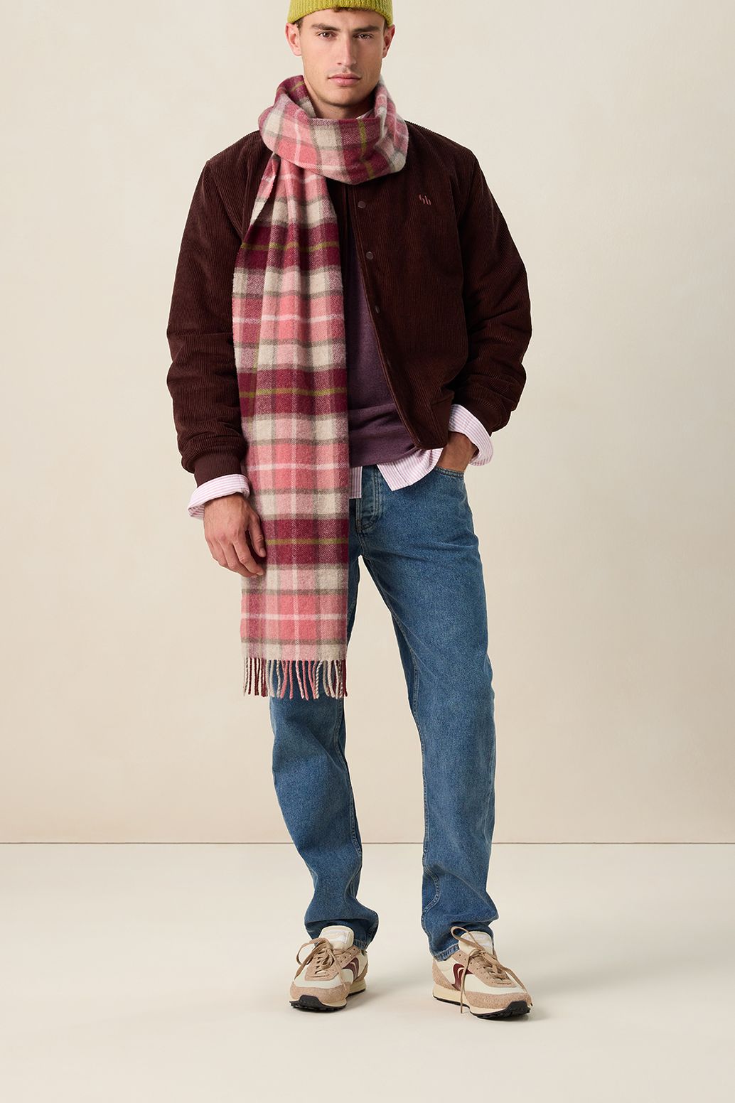 Bomberjacke aus Cord - lila