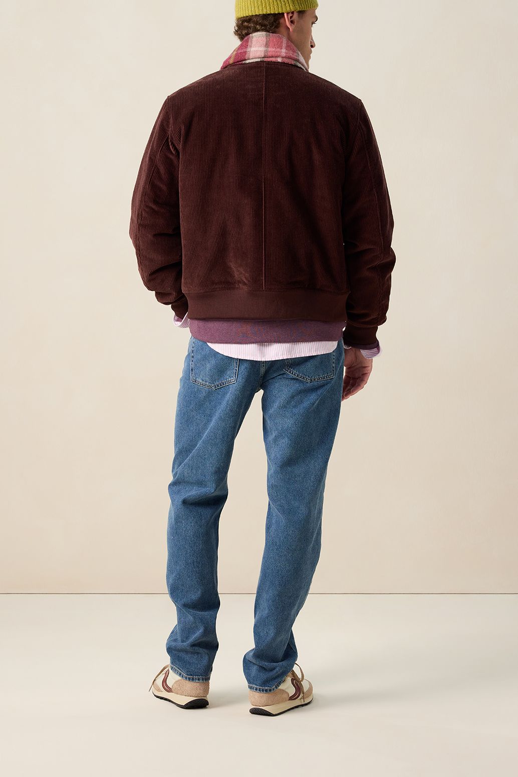 Bomberjacke aus Cord - lila