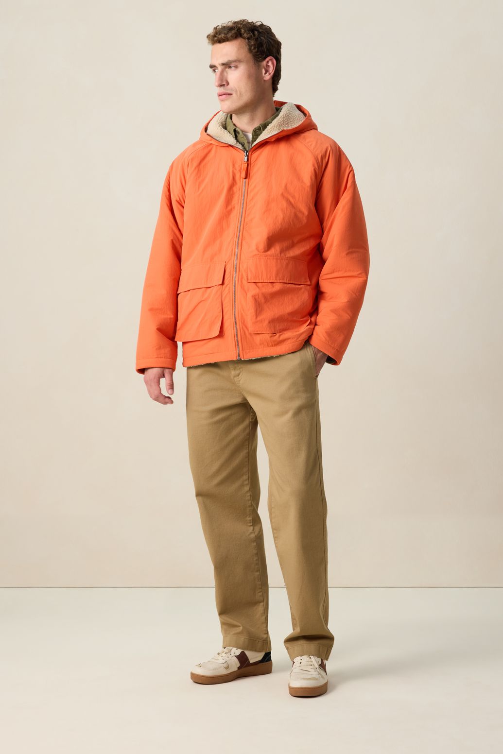 Veste duveteuse réversible - orange