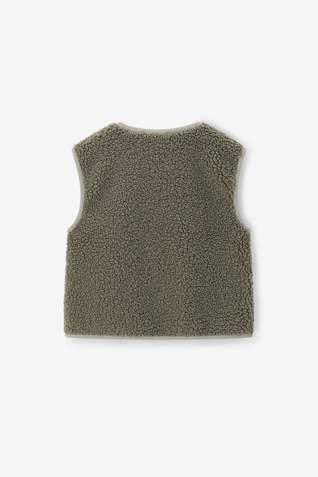 Donkergroen teddy gilet