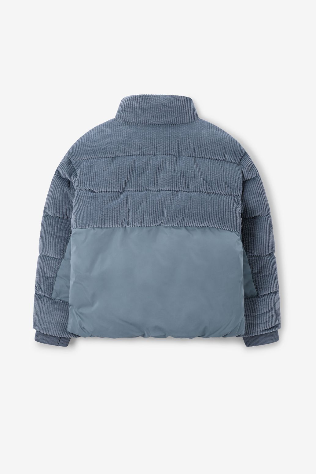 Blauwe corduroy jas