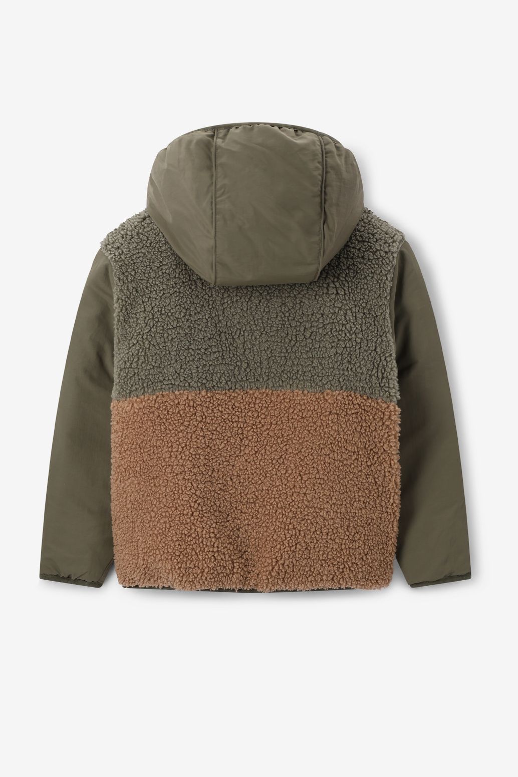 Teddy-Jacke zum Wenden - dunkelgrün