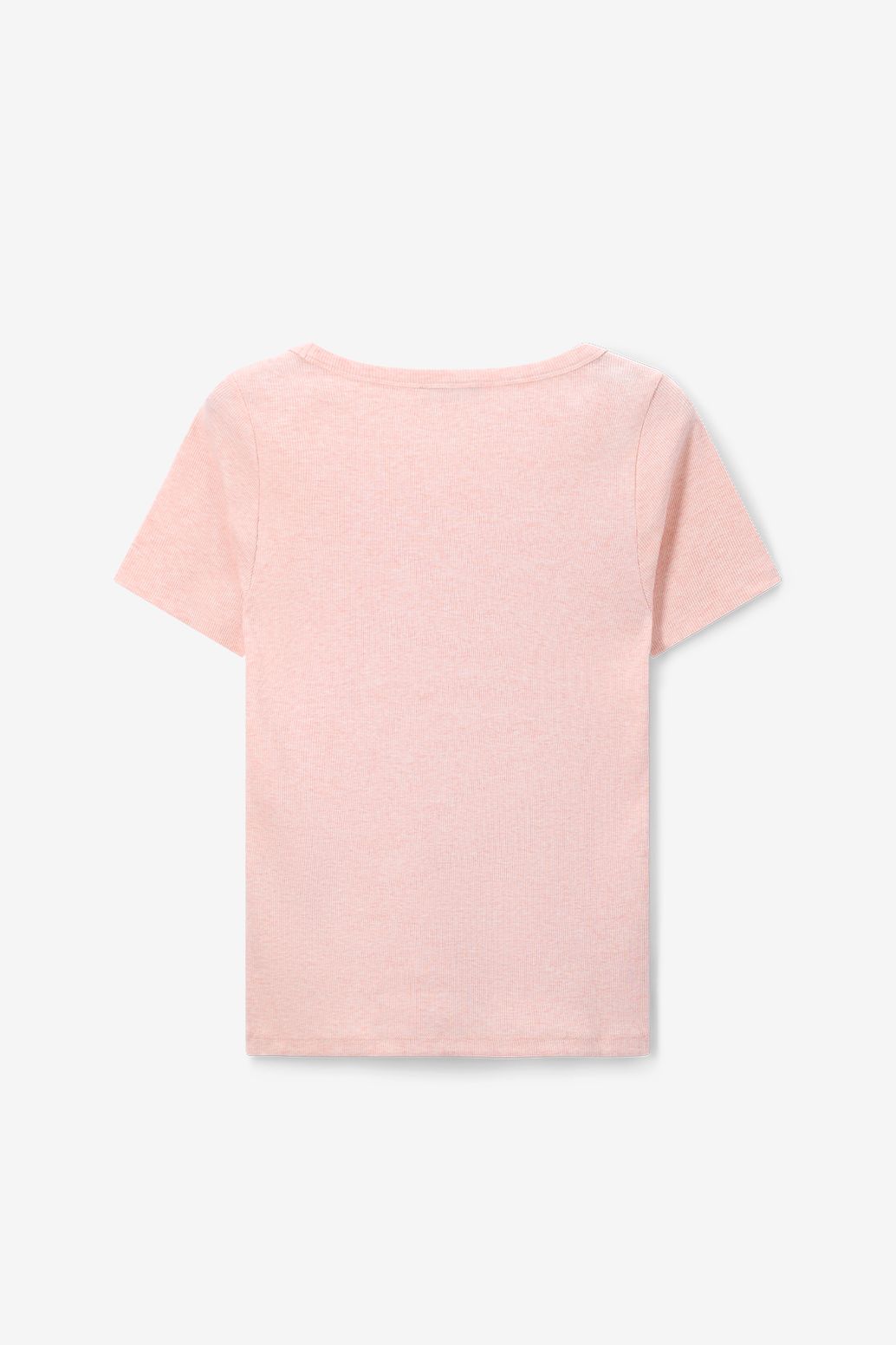 T-shirt côtelé - orange clair