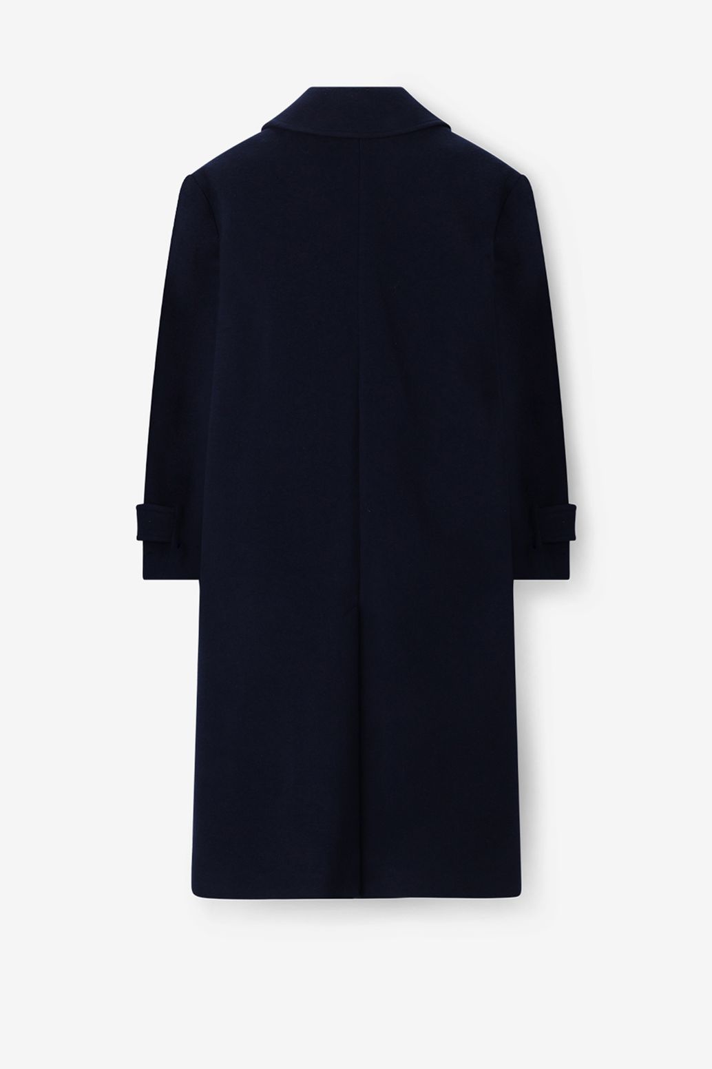 Donkerblauwe wollen jas