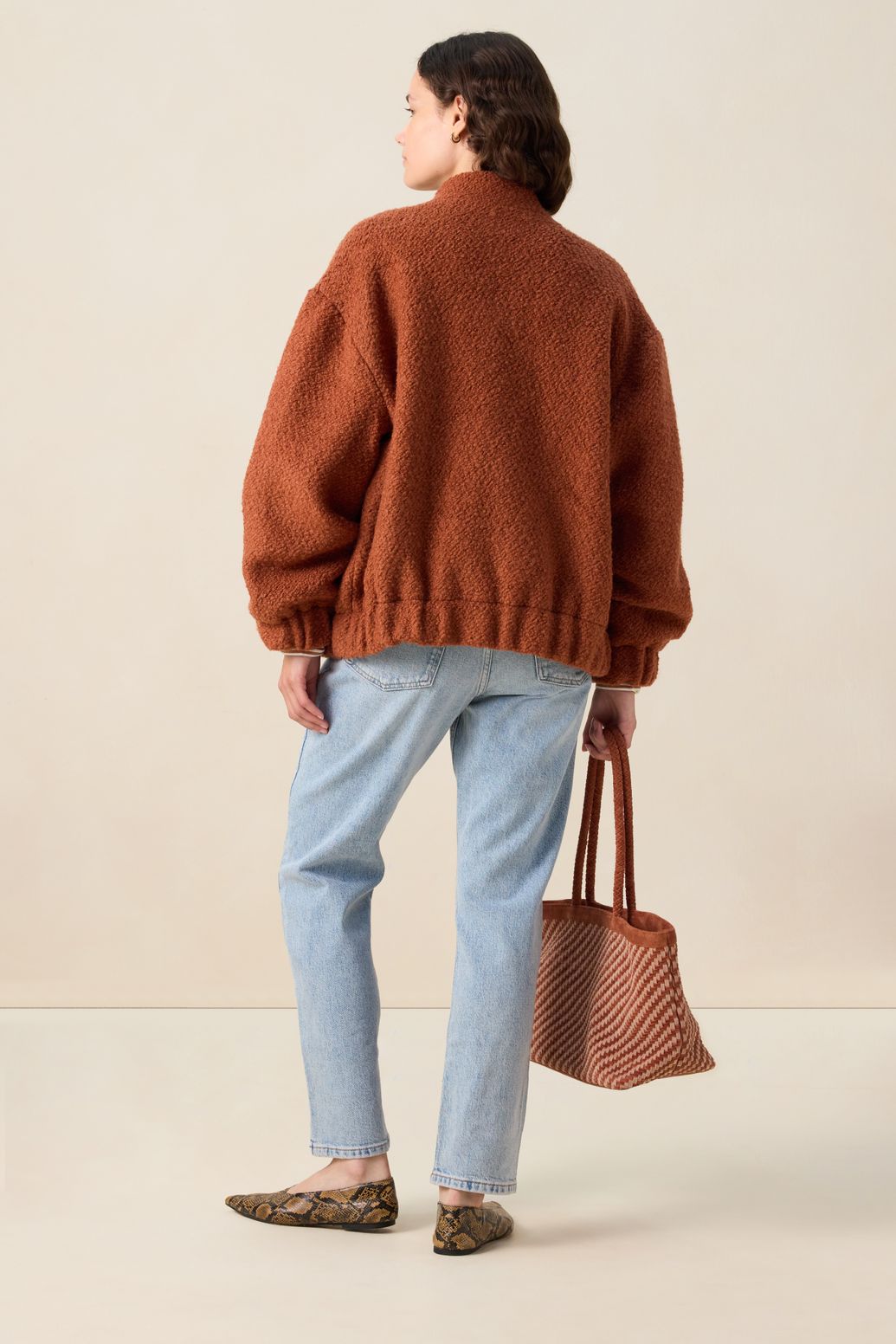 Veste bouclette - marron