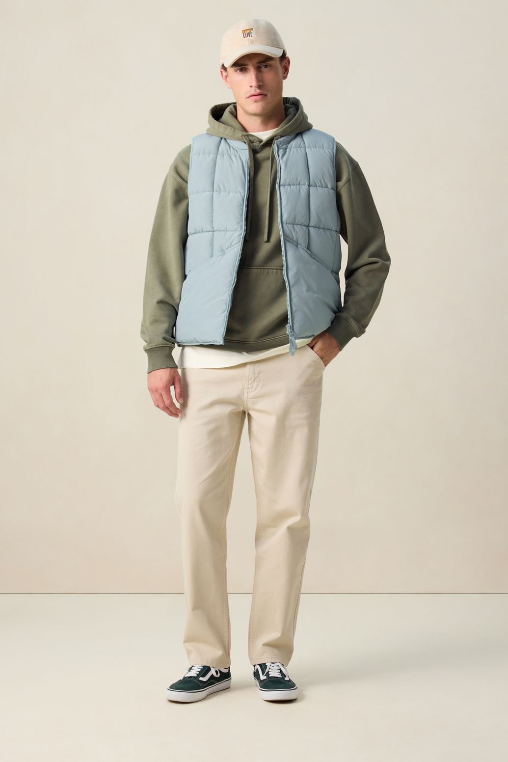 Steppweste - hellblau