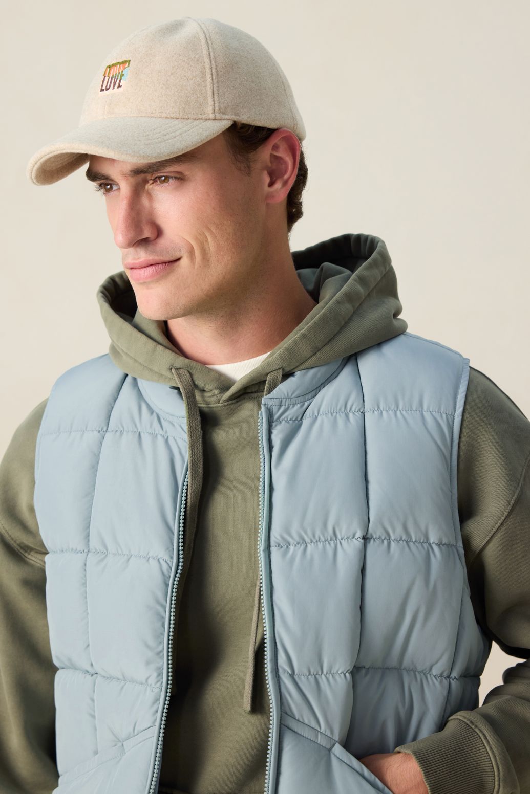 Steppweste - hellblau