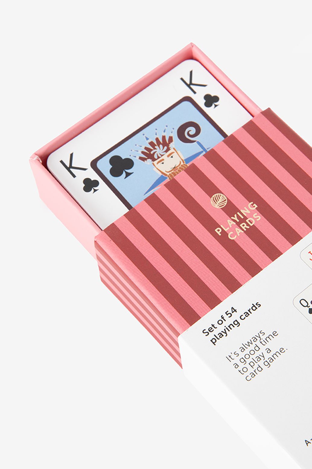 A-journal roze gestreept kaartspel