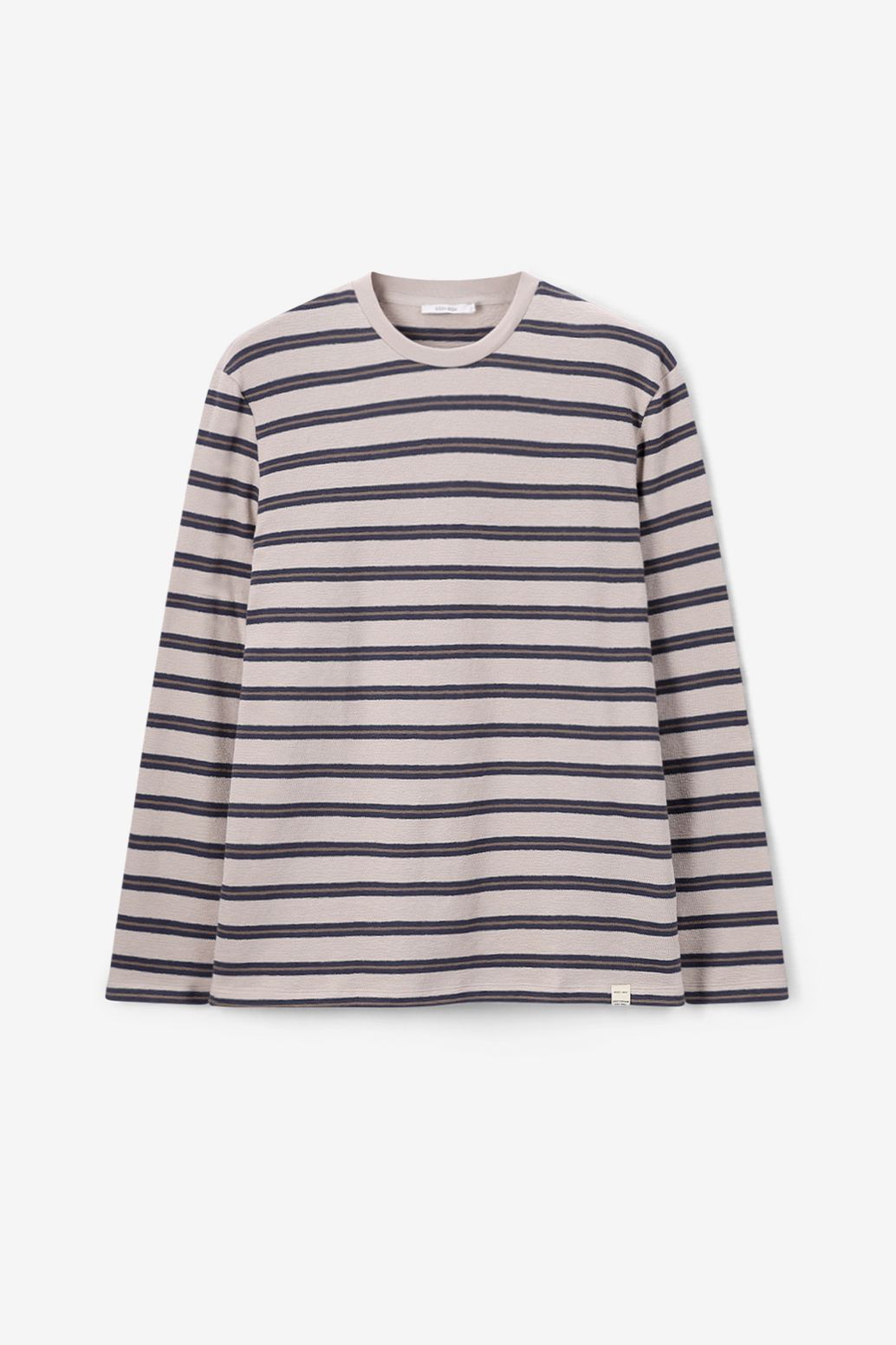 Gestreiftes Langarmshirt - beige