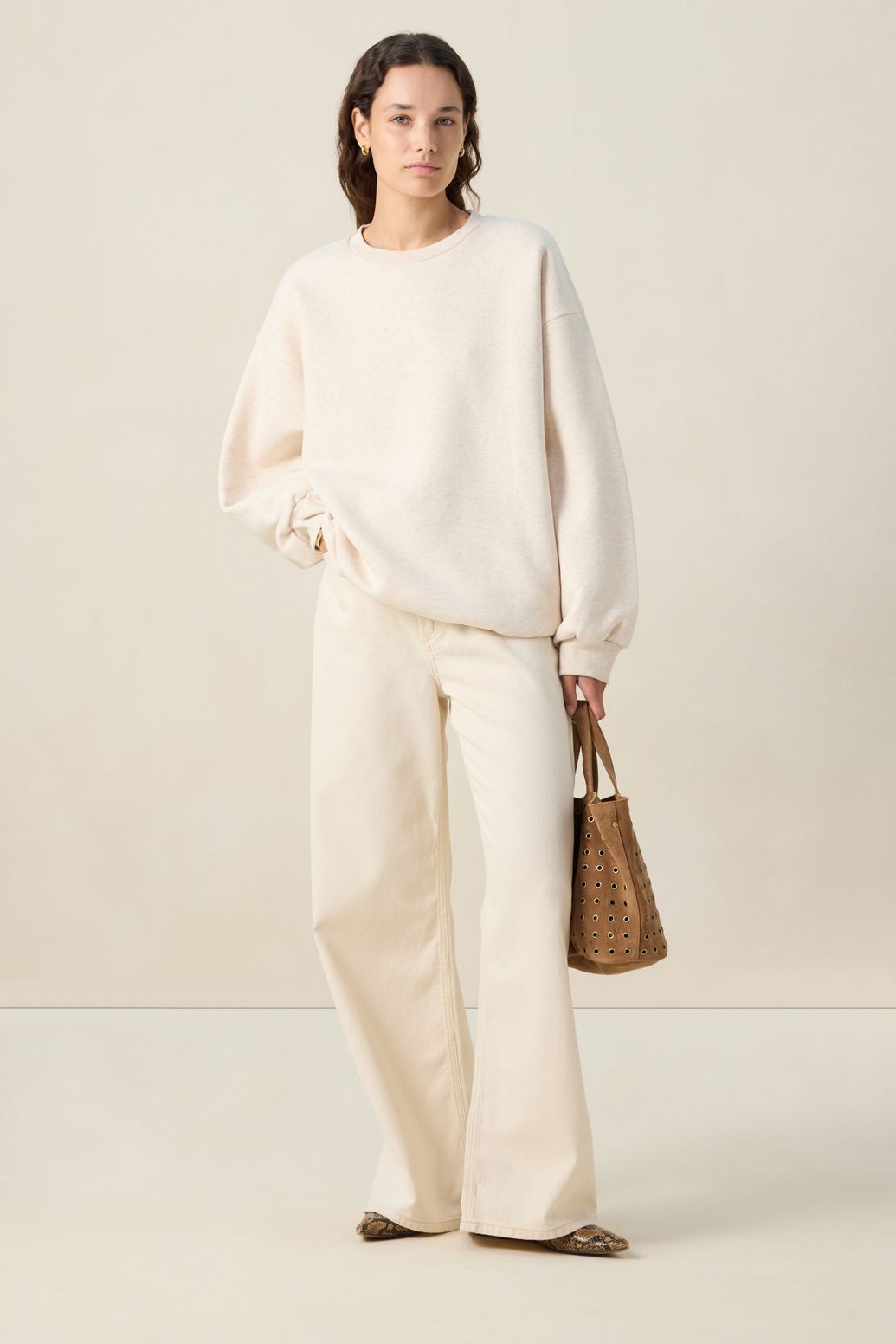 Oversize-Sweater - beige