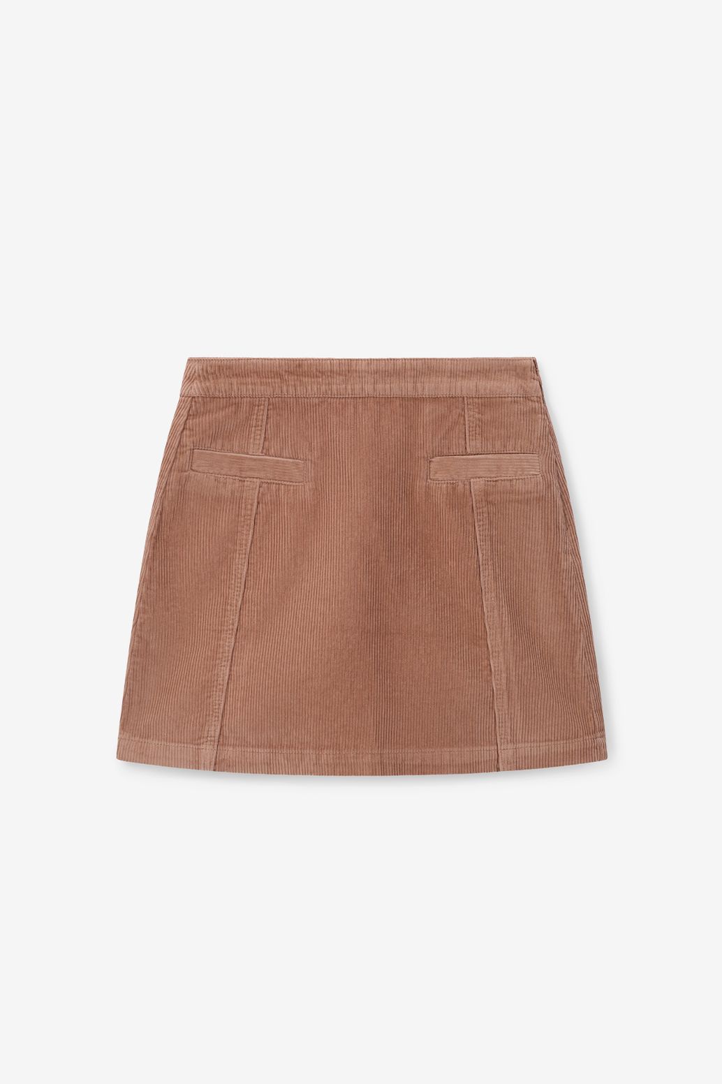 Jupe en velours côtelé - marron