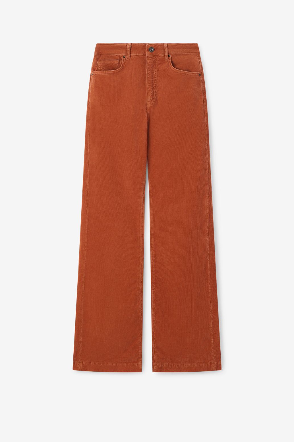 Bruine corduroy flaired broek