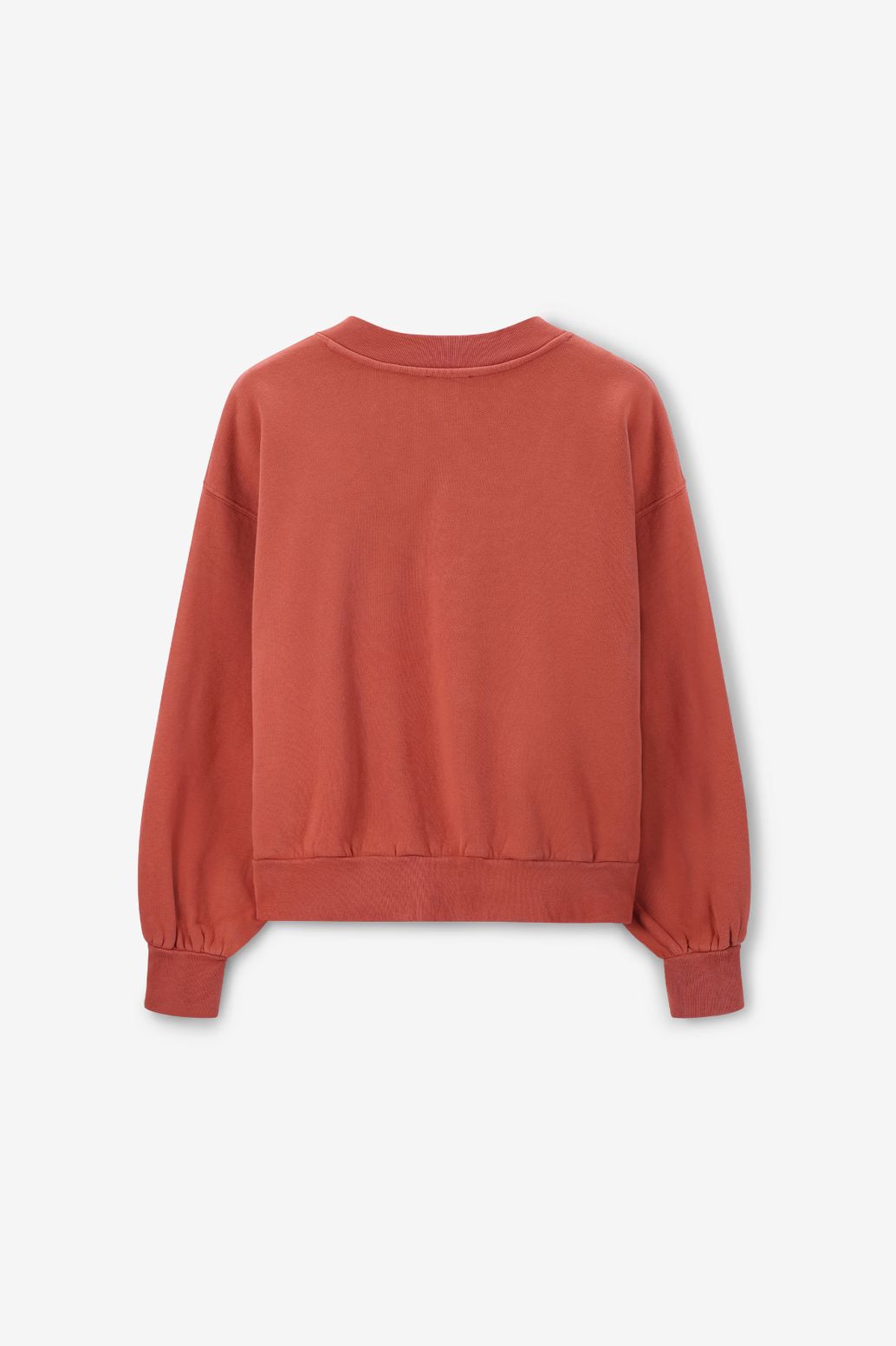 Sweat avec col V - rouge