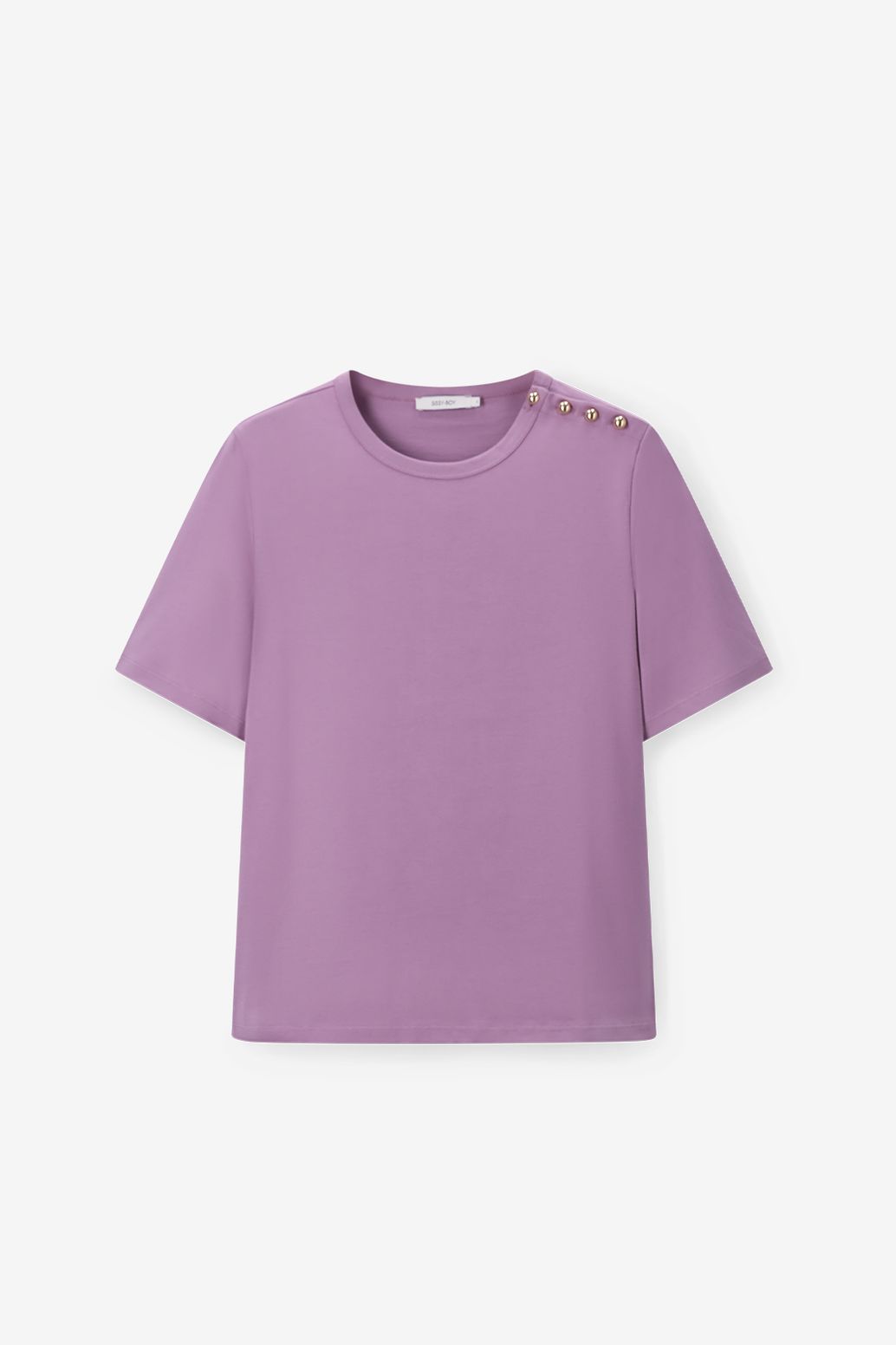 T-shirt avec boutons - violet clair