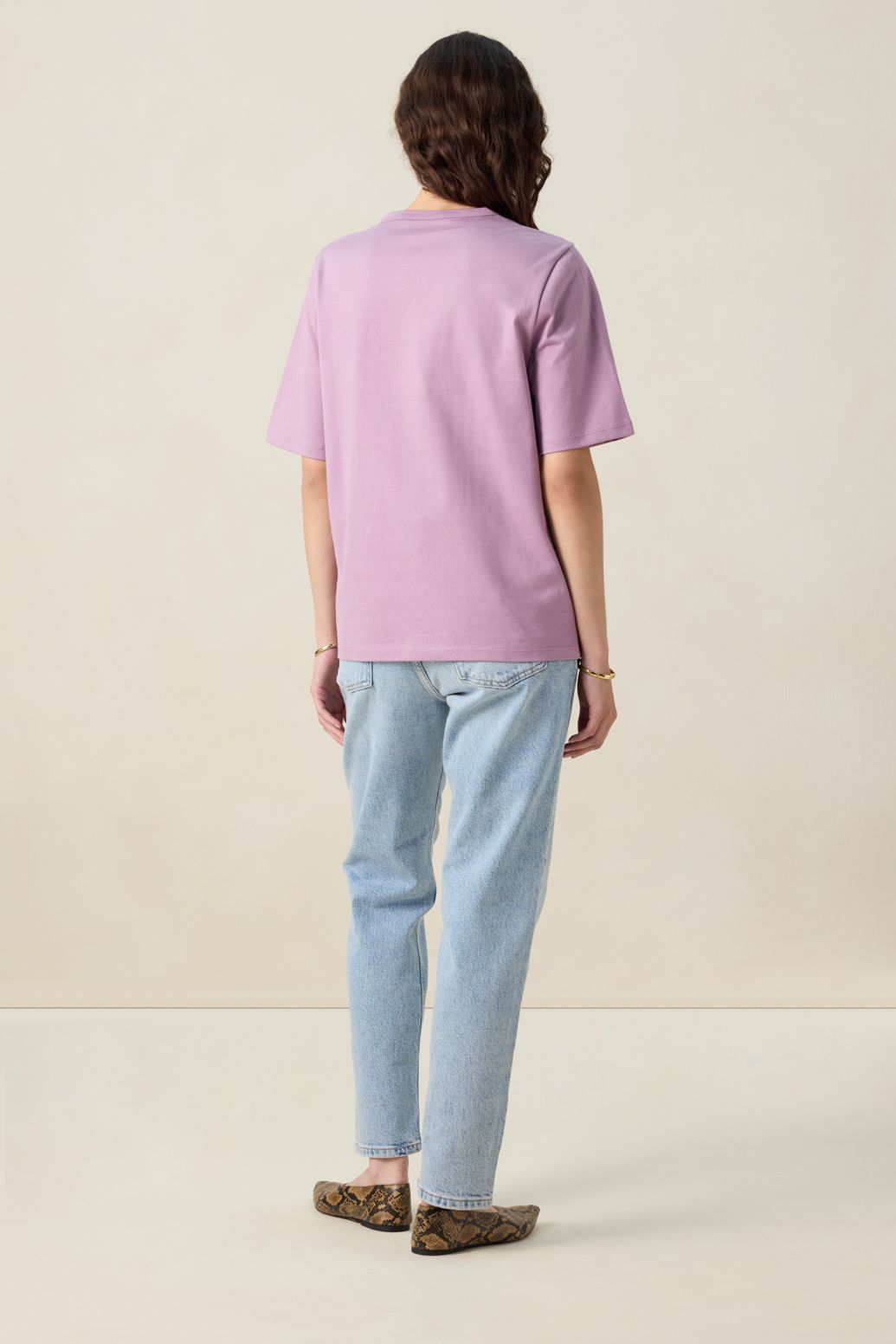 T-shirt avec boutons - violet clair