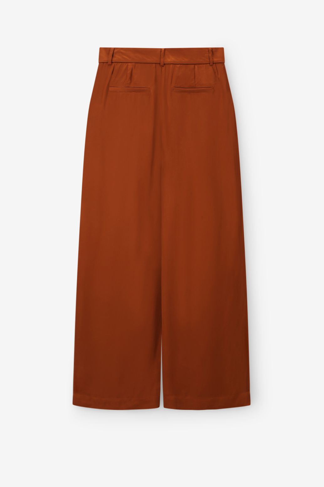 Bruine high waist wide leg broek