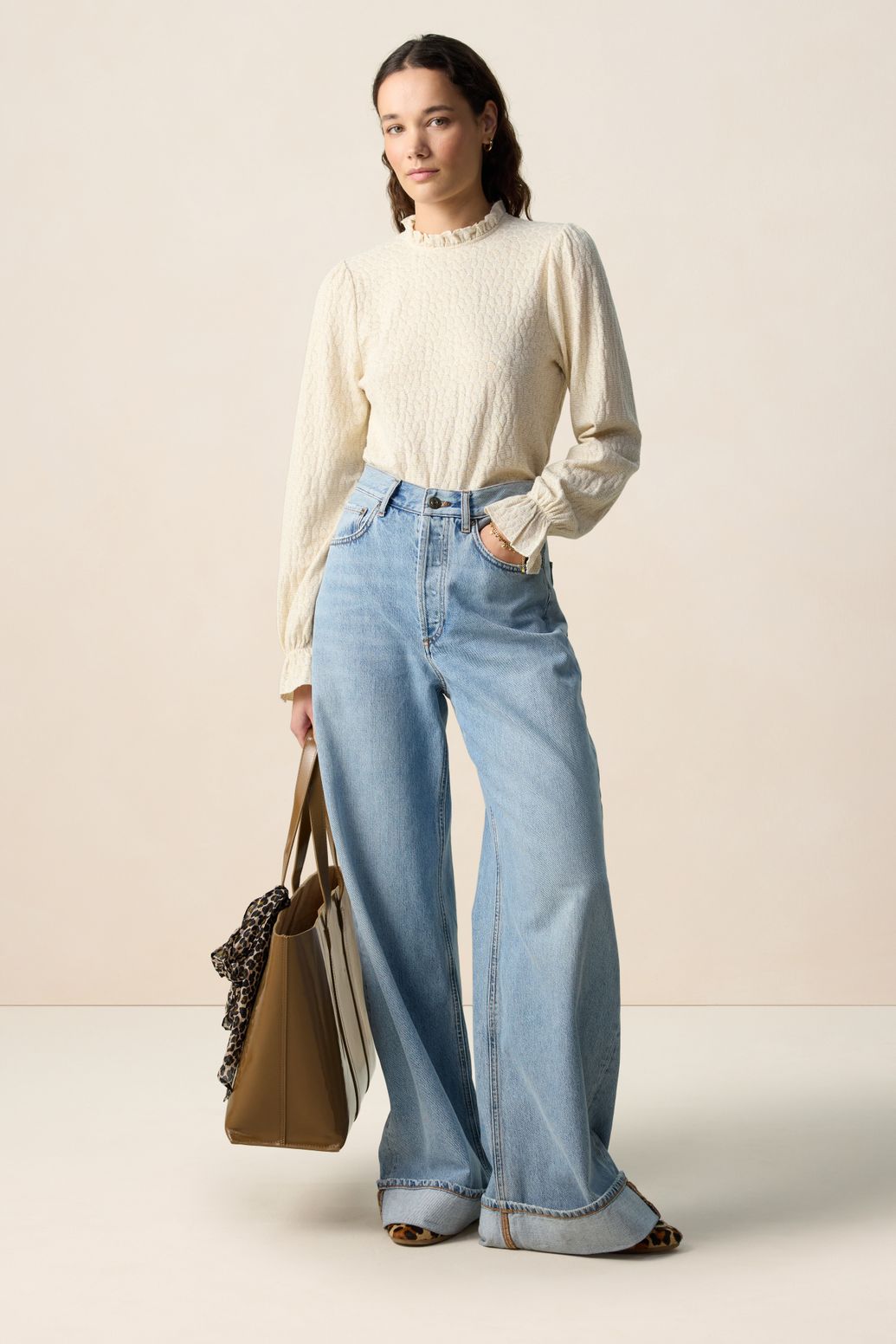 Wit T-shirt met lurex