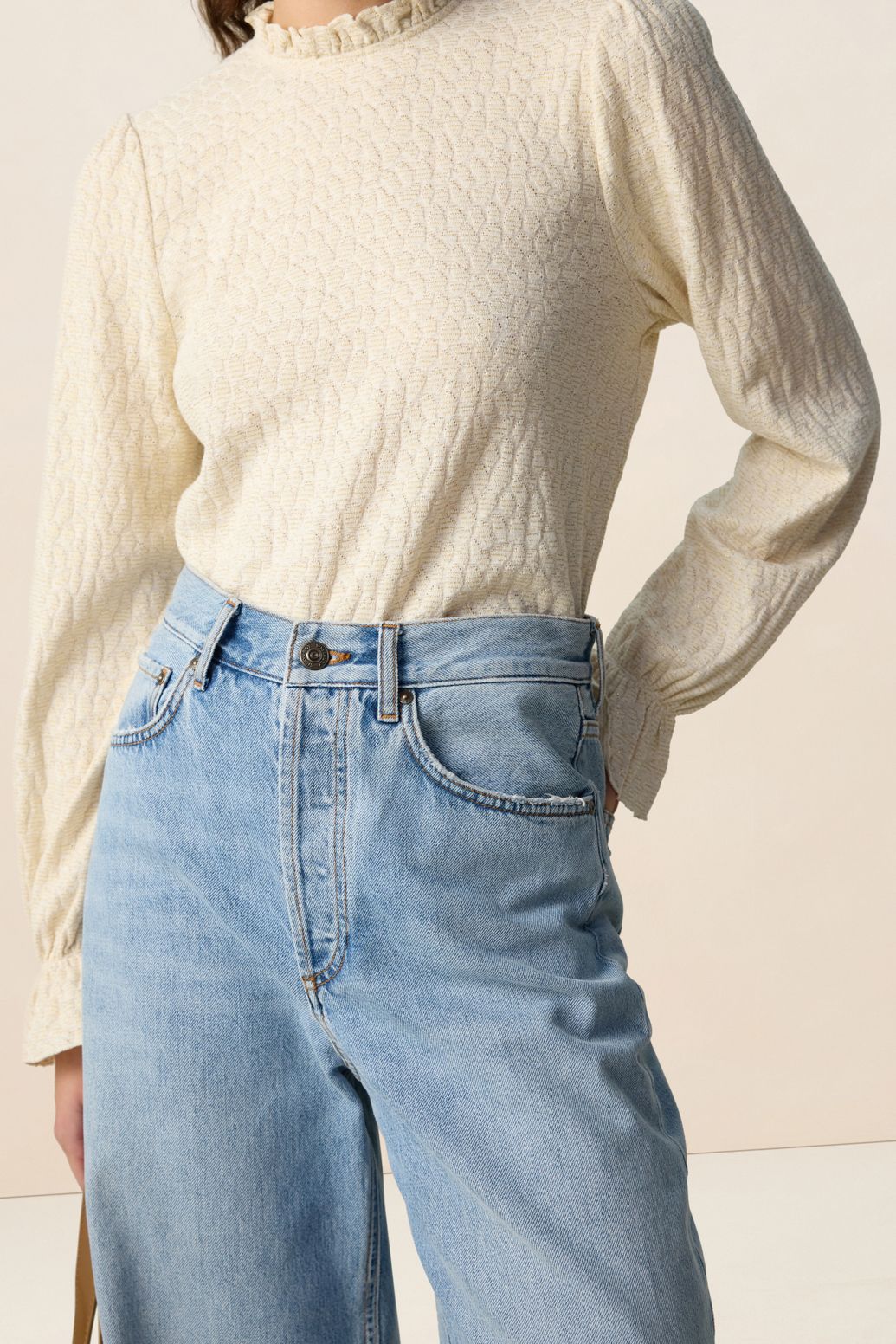 Wit T-shirt met lurex