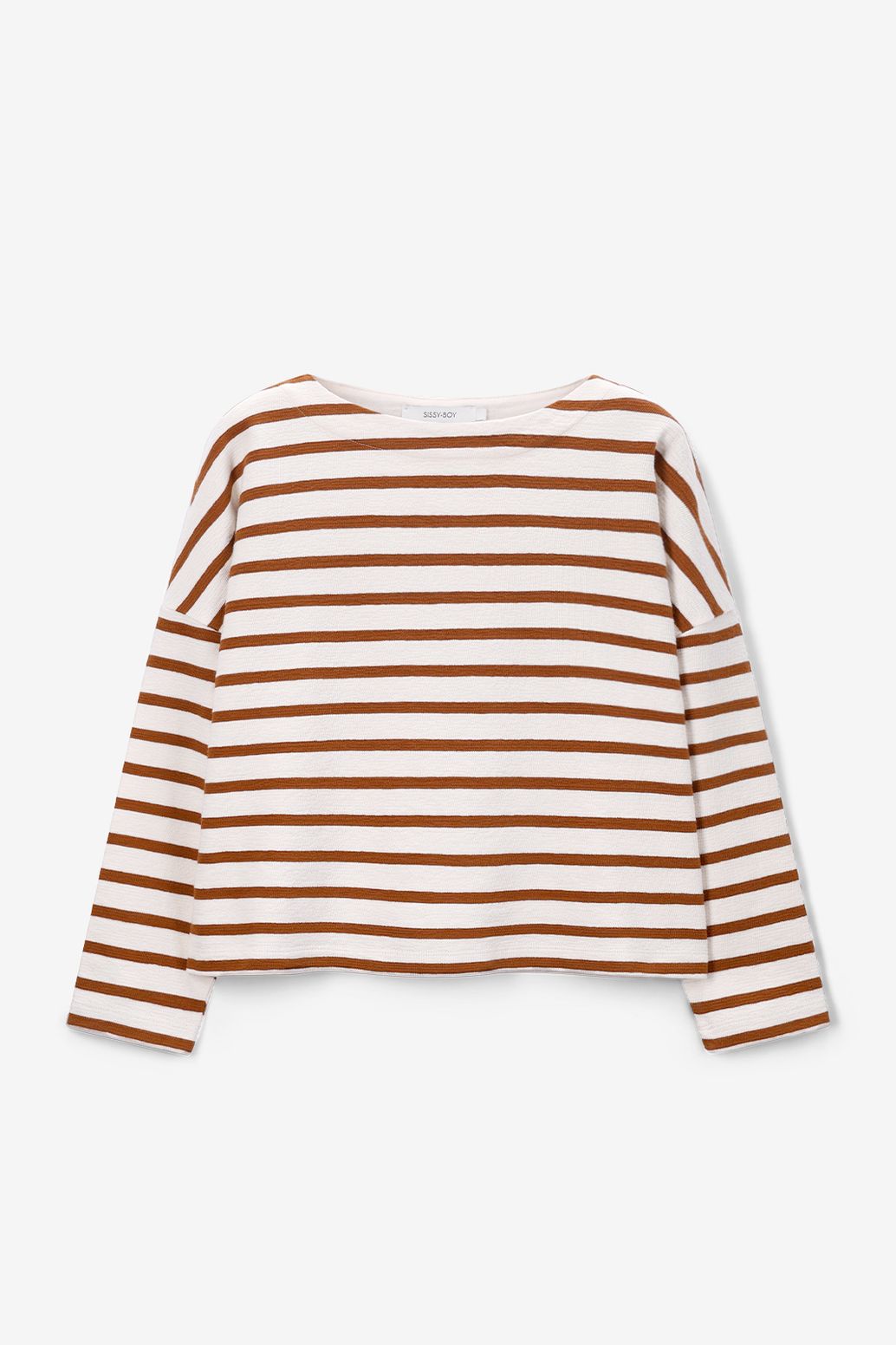 Bruine longsleeve met strepen