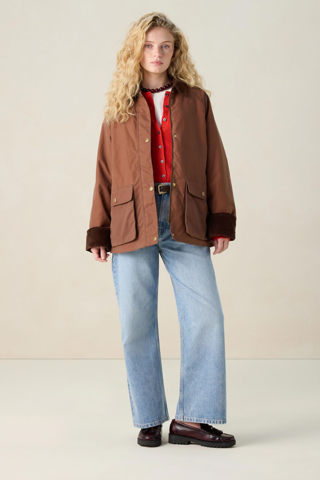 Veste cirée - marron