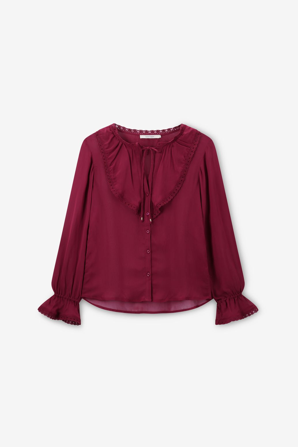 Donkerrode blouse