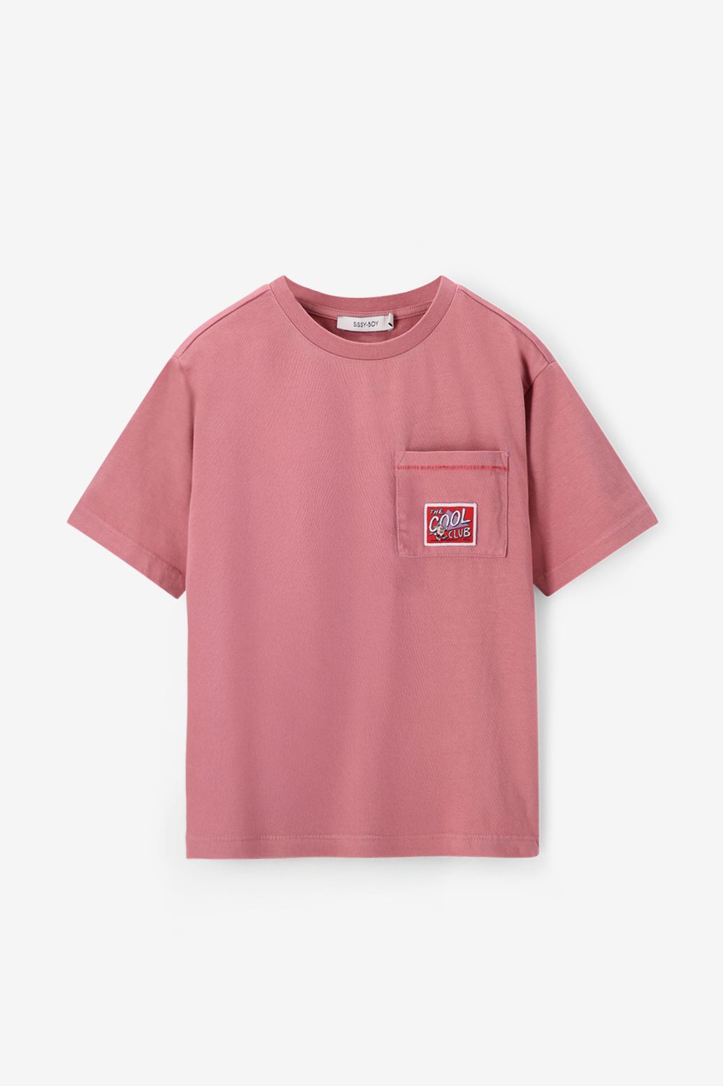 T-Shirt mit Patch - rosa