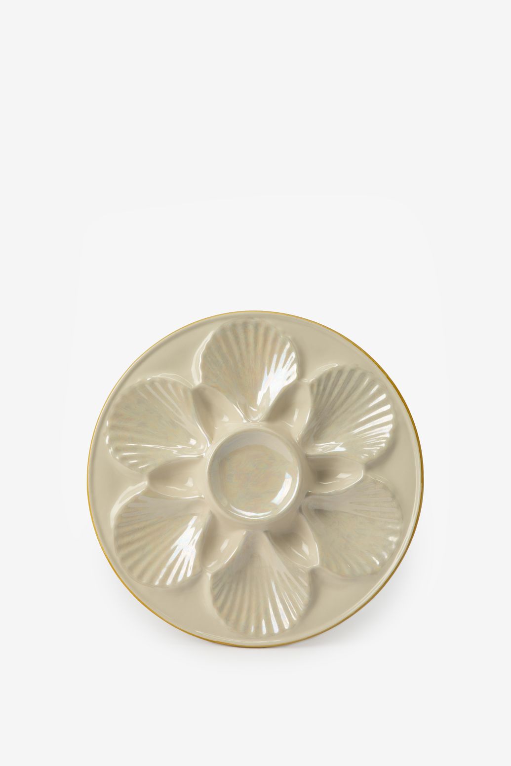 Schale Auster - weiß