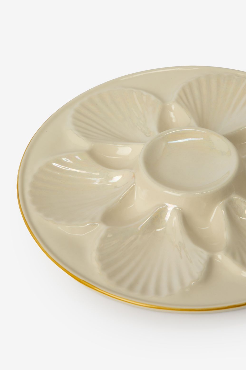 Witte oesters presenteerschaal