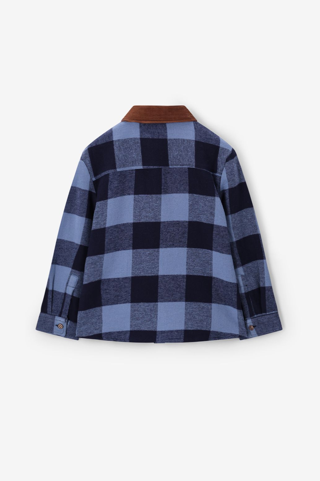 Donkerblauw geruit overhemd