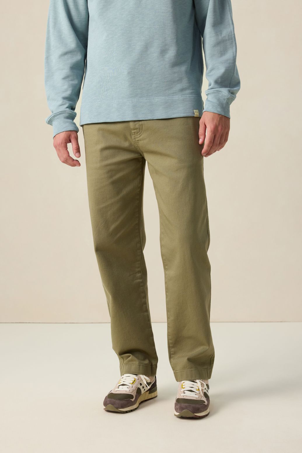 Chino taille mi-haute - vert foncé