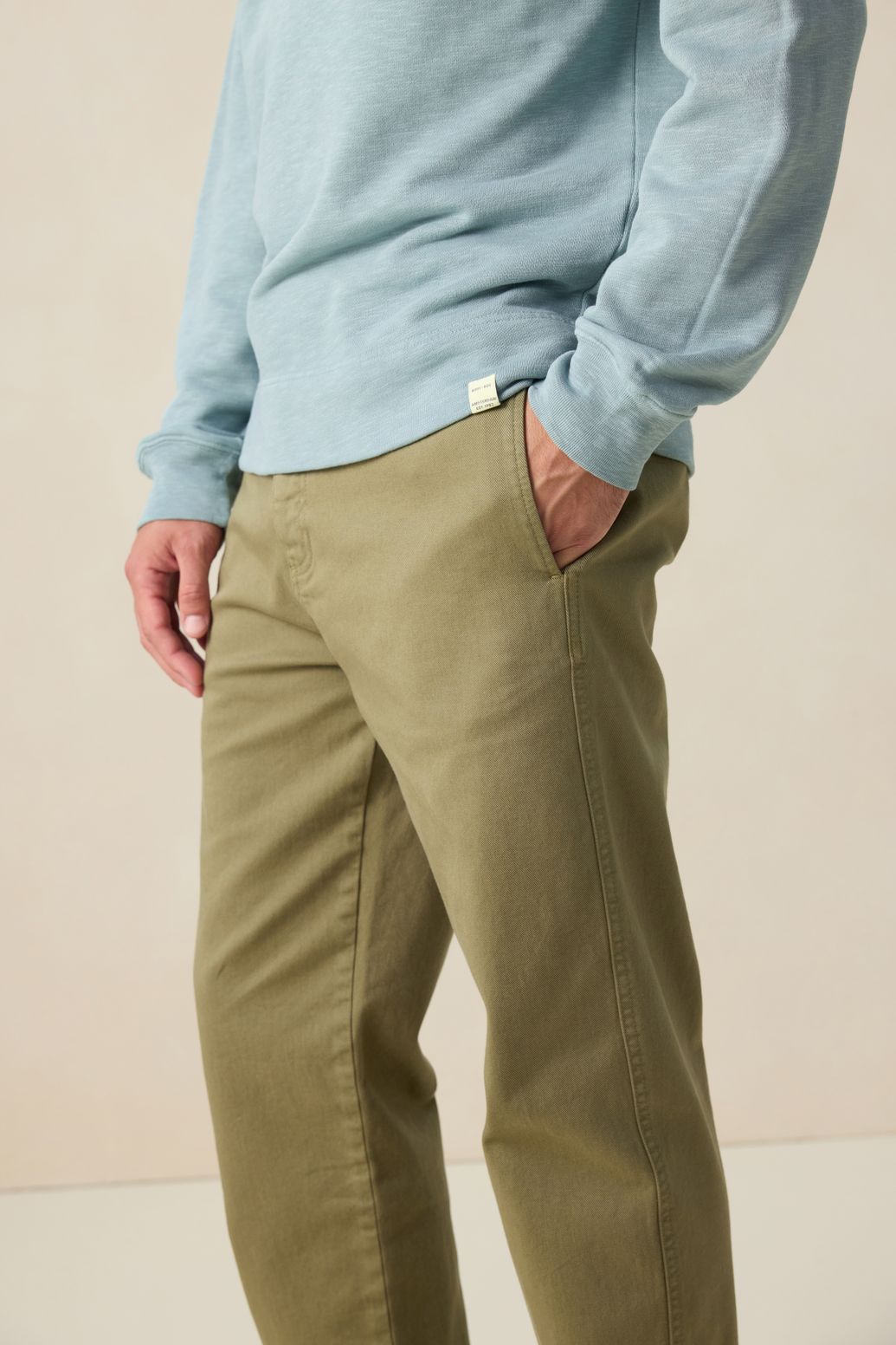 Chino taille mi-haute - vert foncé