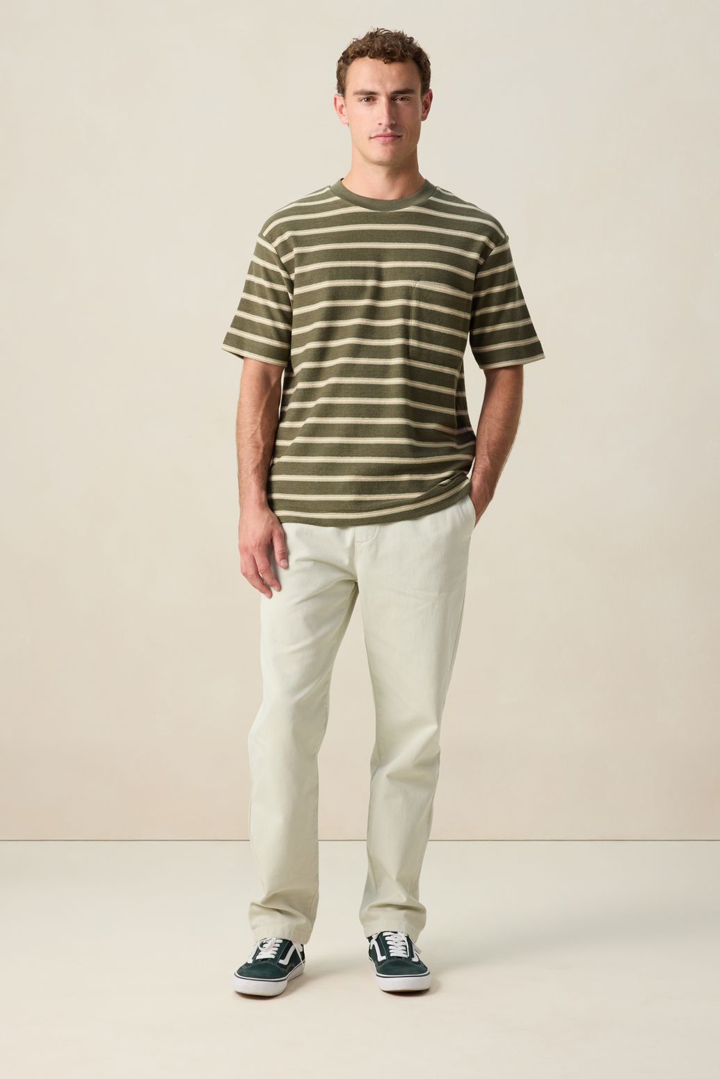 Hose mit mittelhoher Taille - hellgrün